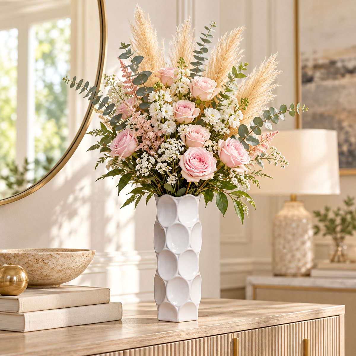 Jaselle Dimpled Ceramic Vase