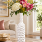 Rippled Ceramic Bottle Vase