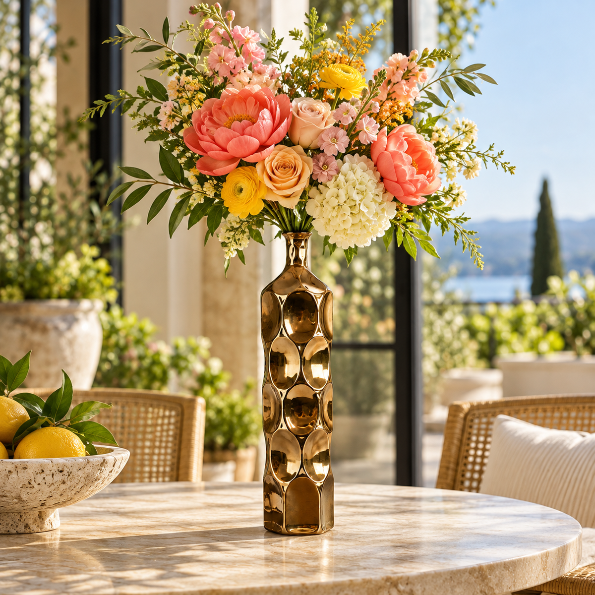 Dotty Ceramic Bottle Vases