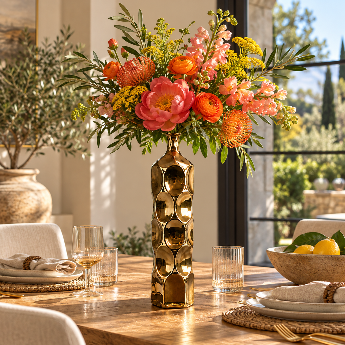 Dotty Ceramic Bottle Vases