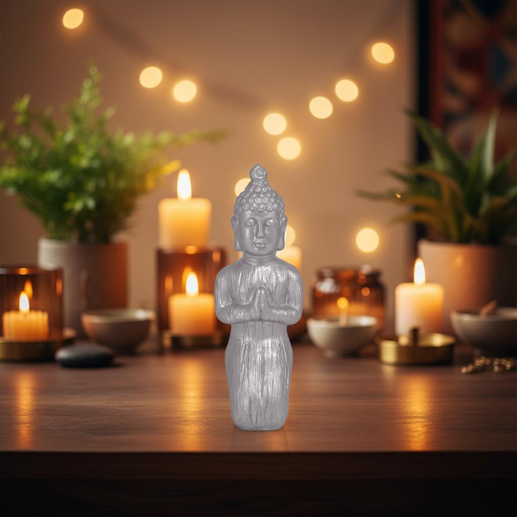 Tahlea Cement Praying Buddha in Kneeling Position