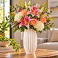 Fenton Embossed Column Ceramic Vase