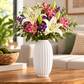 Fenton Embossed Column Ceramic Vase