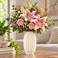 Fenton Embossed Column Ceramic Vase