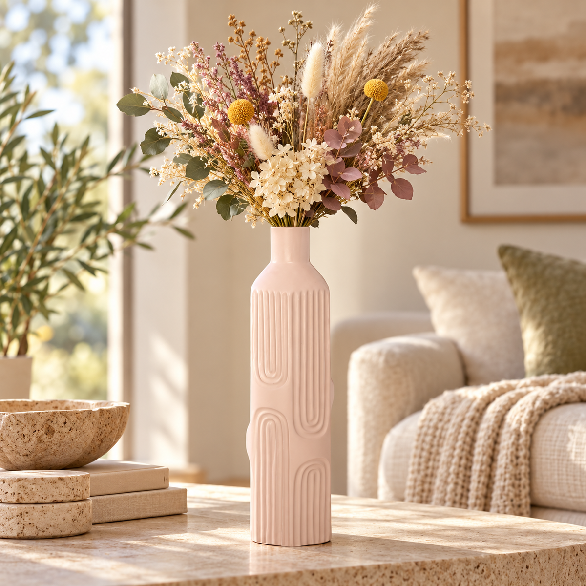 Ardelle Ceramic Square Bottle Vase