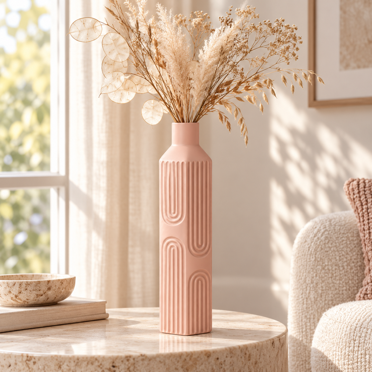 Ardelle Ceramic Square Bottle Vase