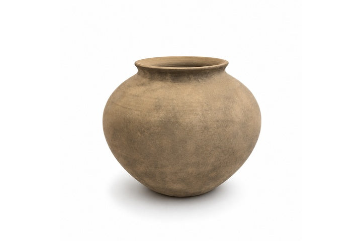Fionne Bulbous Round Terracotta Vase