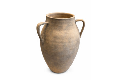 Aliza Terracotta Amphora Vase with Loop Handles