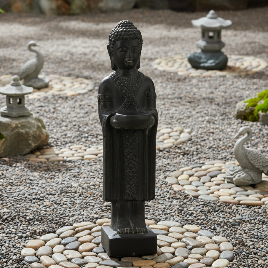 Tenzin Standing Buddha Terracotta Figurine