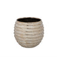 Stoneware Horizontal Pot Gray & Gold