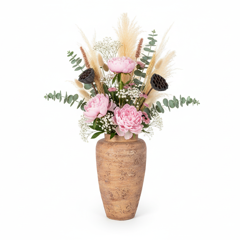 Nithya Handcrafted Cylindrical Textured Vase
