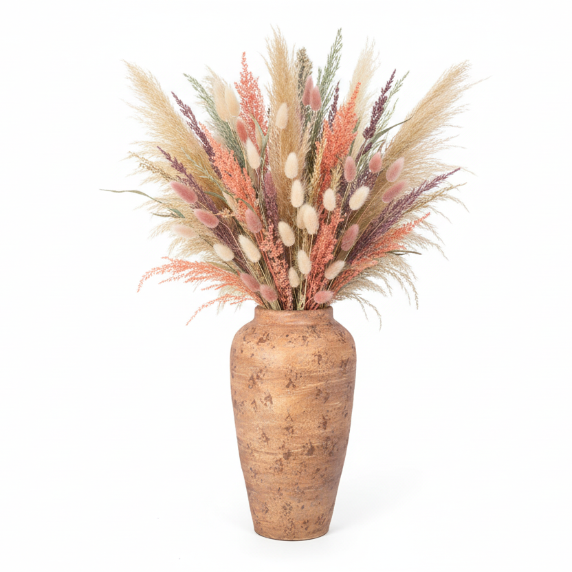 Chanda Tall Handcrafted Cylindrical Textured Vase