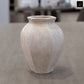 Moselle Handcrafted Faceted Bulbous Terracotta Vase