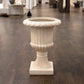 Fiberglass Pot with Antique-Style Urn Silhouette Beige