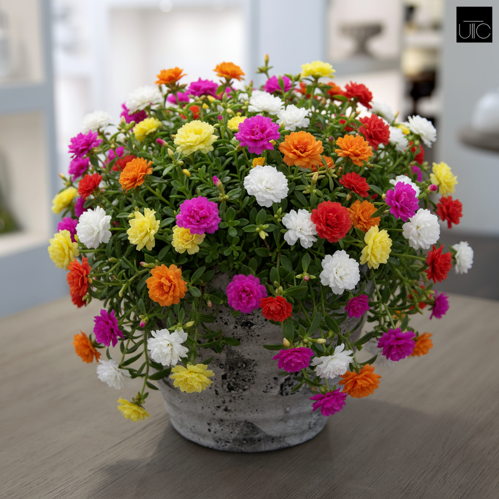 Olya Textured Barrel-Style Cement Planter