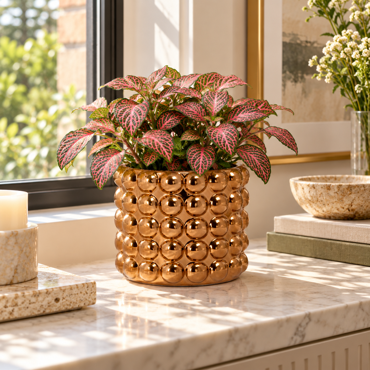 Valera Bronze Stoneware Planter