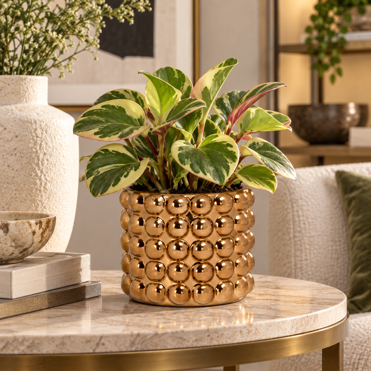 Valera Bronze Stoneware Planter