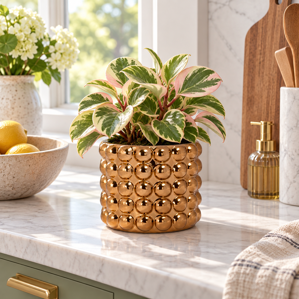 Valera Bronze Stoneware Planter