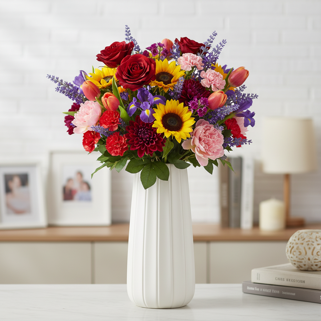 Gia Ceramic Decorative Cylinder Vase
