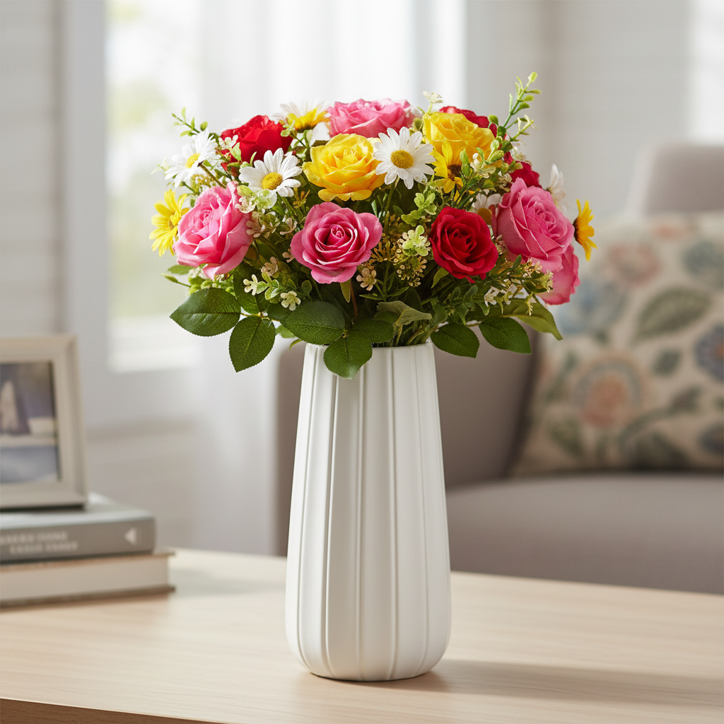 Gia Ceramic Decorative Cylinder Vase