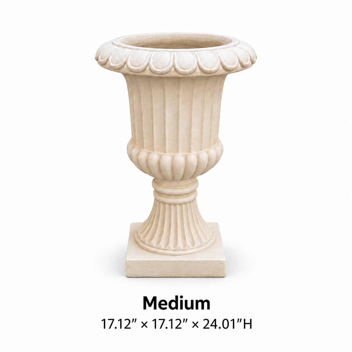 Ora Antique-Style Fiberglass Urn Planter