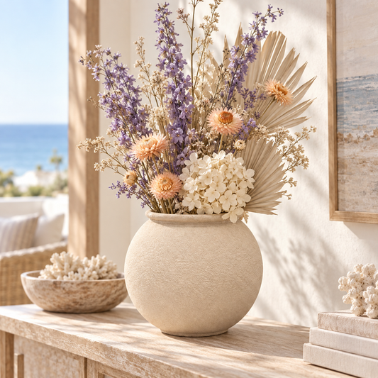 Molly Rolled-Rim Ceramic Vase