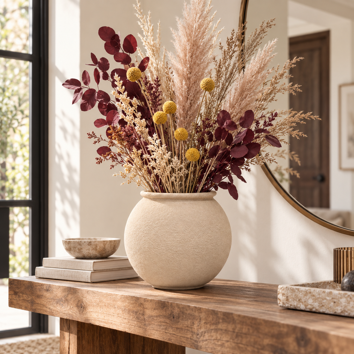 Molly Rolled-Rim Ceramic Vase