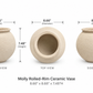 Molly Rolled-Rim Ceramic Vase
