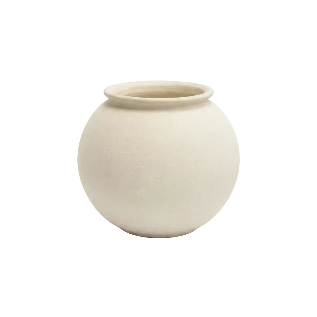 Olive Spherical Ceramic Vase