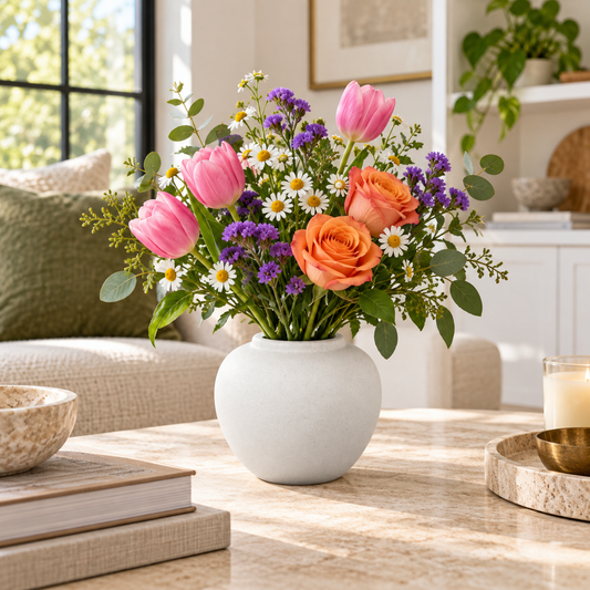 Kaylani Bulbous Ceramic Vase