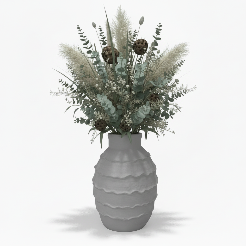 Inès Layered Textured Ceramic Vase
