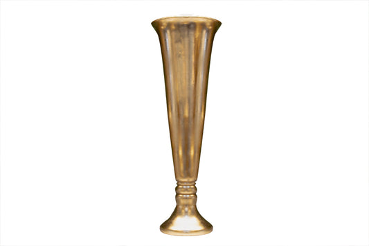 Slender-Pedestal Fiber Glass Urn With Tall Tapered Silhouette