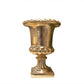 Banded-Pedestal Fiber Glass Urn With Flattened Rim and Short Fluted Stem