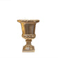 Banded-Pedestal Fiber Glass Urn With Flattened Rim and Short Fluted Stem