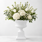 Aluna Campagna Fiberglass Urn Planter with Pedestal