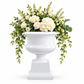 Aluna Campagna Fiberglass Urn Planter with Pedestal