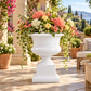 Aluna Campagna Fiberglass Urn Planter with Pedestal