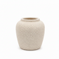 A small textured ceramic pot with a wide rim, shown on a clean white background.