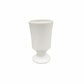 A white ceramic goblet or tumbler with a flared rim and a short pedestal base, shown against a plain white background.