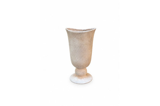 Ceramic Goblet Shaped Urn With Pedestal