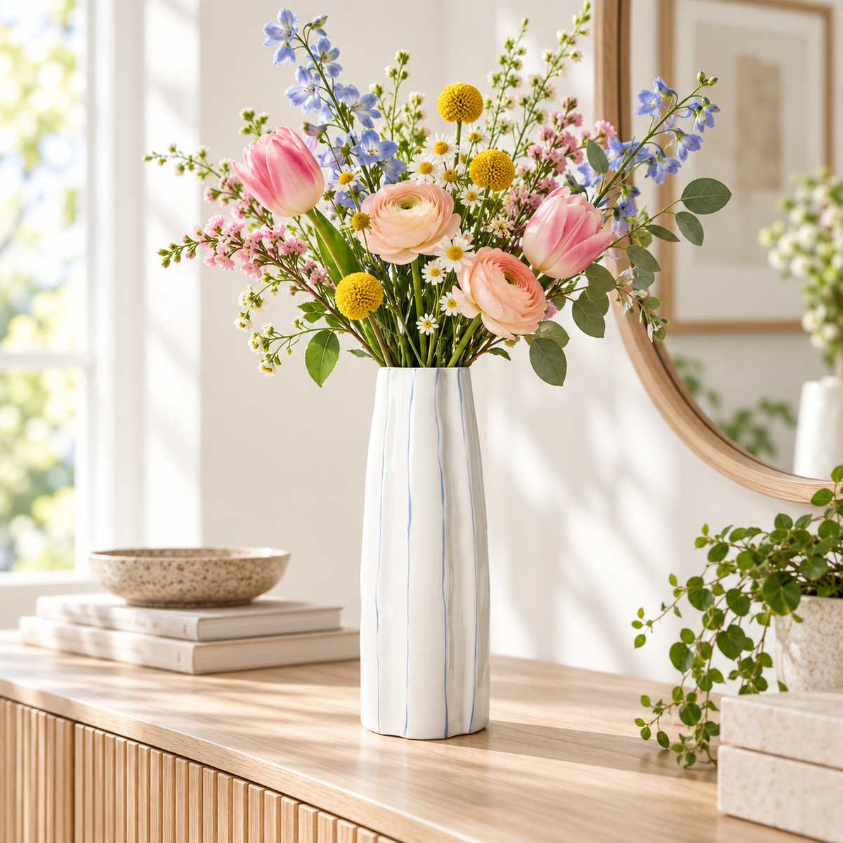 Celia Porcelain Crooked Pattern Vase