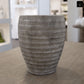 Zane Ribbed Cement Planter