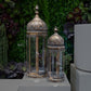Julien Luxurious Iron Glass Lanterns (Set of 2)
