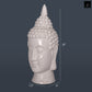 Sayuri Gloss White Buddha Head Sculpture
