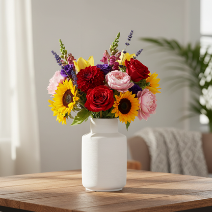 Veronica Ribbed Ceramic Milk-Jar Vase