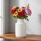 Veronica Ribbed Ceramic Milk-Jar Vase