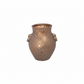 Silvania Ceramic Lava Texture Amphora Urn Vase with Decorative Loop Handles