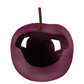 A novelty apple-shaped mask or prop with a hollow center and a small brown stem, shown against a plain white background.