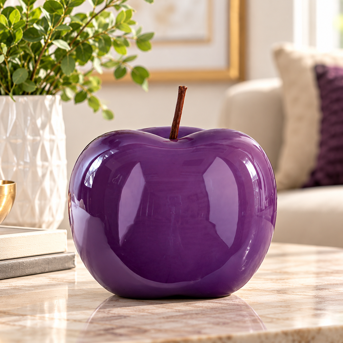 Sorrel Pearlescent Apple Decor