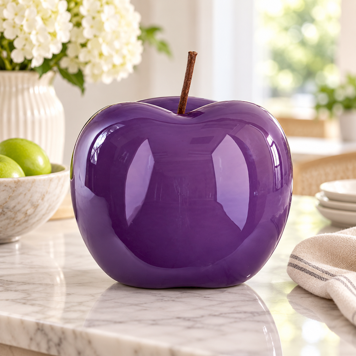 Sorrel Pearlescent Apple Decor